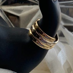 10K TWO TONE Y.GW.GOLD RING SIZE 6